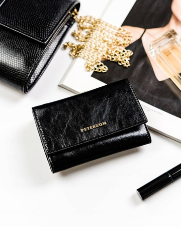 Kompakte Damen Geldbörse mit RFID-Kartenschutz – Peterson