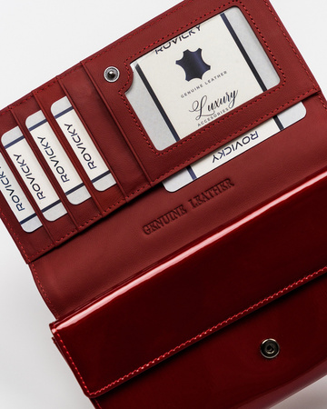 Klassische Damen Geldbörse mit Druckverschluss aus Lackleder – Cavaldi