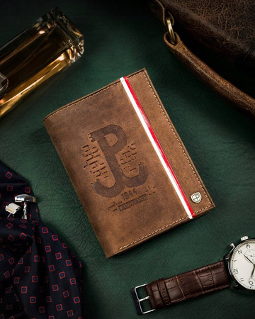 Herren Geldbörse aus Leder mit patriotischem Motiv – Peterson