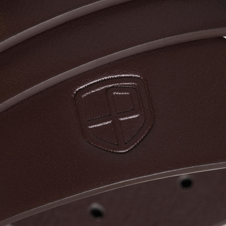 Brauner, schmaler Damen-Gürtel aus Öko-Leder - Peterson