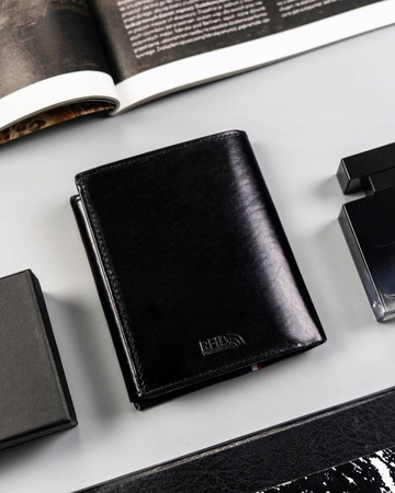 Große Herren Geldbörse aus Leder ohne Verschluss – Peterson