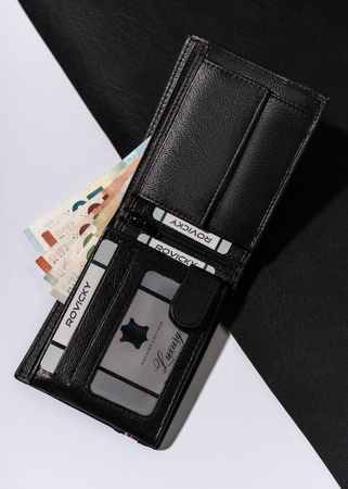 Herren Geldbörse aus Leder in horizontalem Format ohne Verschluss – Always Wild