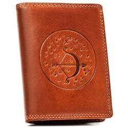 Große Herren Geldbörse aus Leder mit geprägtem Sternzeichen – Peterson