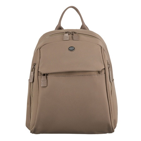 Kleiner, beiger Damen-Rucksack aus Polyester - Peterson