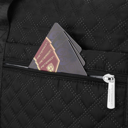 Schwarze, trainingstasche aus Polyester, mit einem Fach - Peterson