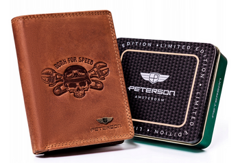 Herren Geldbörse ohne Verschluss aus Nubukleder – Peterson