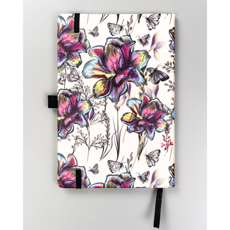 Notizbuch A5 im festen Einband mit Blumenmuster – Peterson