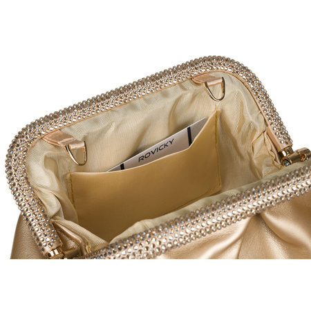 Goldene Damen Clutch aus Öko-Leder – Rovicky