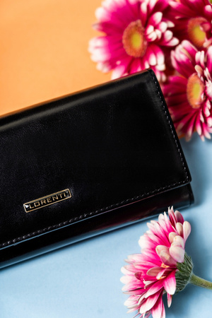 Elegante Damen Geldbörse aus Leder mit Druckknopf – Lorenti