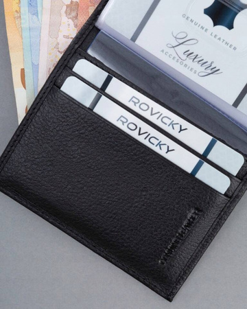 Kartenetui aus Leder mit Druckknopf und RFID-Schutz – 4U Cavaldi