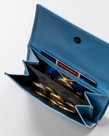 Mittlere Damen Geldbörse aus Leder mit Druckknopf – Peterson