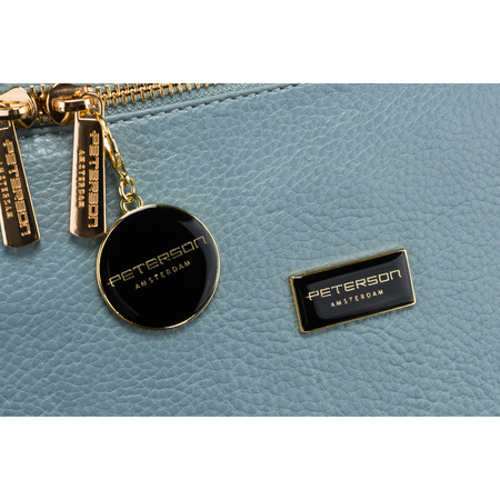 Blaue Damen Hüfttasche Crossbody aus Öko-Leder – Peterson