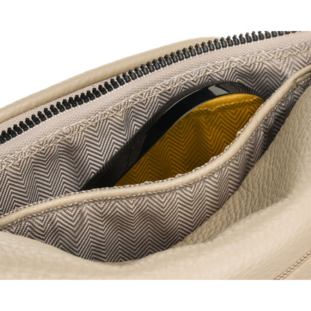 Damen-Gürteltasche in Beige aus Öko-Leder, mit Reißverschluss verschließbar – Peterson