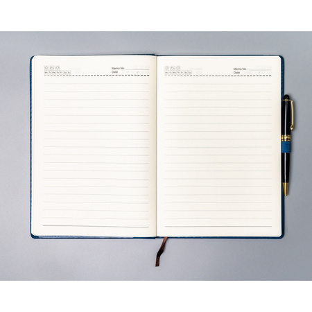 Blaues Notizbuch im Hardcover-Einband im B5-Format liniert – Peterson