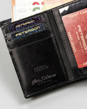 Klassischer Damen Geldbörse mit Druckknopf und Reißverschluss – Peterson