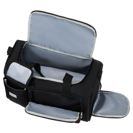 Schwarze Sport-Reisetasche aus Polyester mit Schultergurt – Peterson