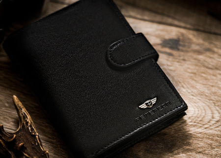 Herren Geldbörse aus Leder mit Verschluss – Peterson