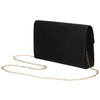 Schwarze Damen-Clutch aus synthetischem Stoff mit Magnetverschluss – Rovicky