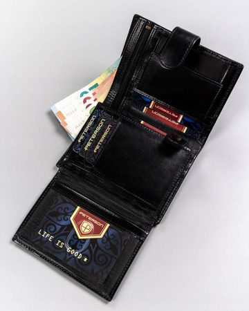 Elegante, große Herren Geldbörse aus echtem Leder – Peterson