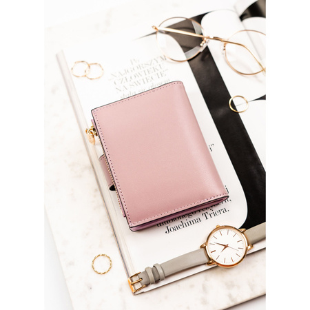 Damen-Geldbörse aus Öko-Leder in Rosa mit RFID-System – Rovicky