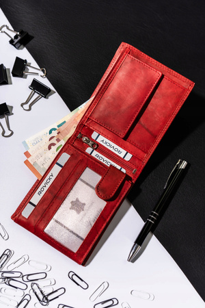 Große Herren Geldbörse aus Leder, Querformat – Always Wild