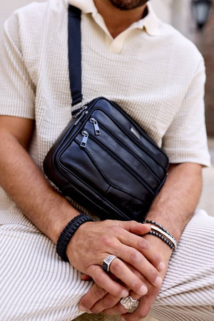 Herren Umhängetasche aus Leder für die Arbeit – Rovicky