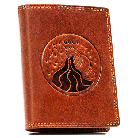 Große Herren Geldbörse aus Leder mit geprägtem Sternzeichen – Peterson