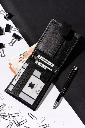 Große geräumige Herren Geldbörse aus echtem Leder – Rovicky