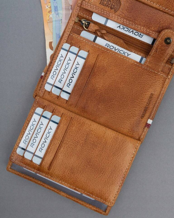 Große Herren Geldbörse aus Nubukleder