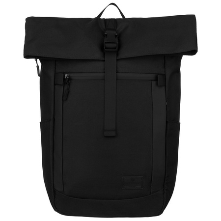 Schwarzer Sport-Rucksack im Rolltop-Stil mit verstellbaren Schultergurten – Peterson