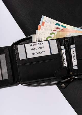 Herren Geldbörse aus Leder mit Reißverschluss – Always Wild