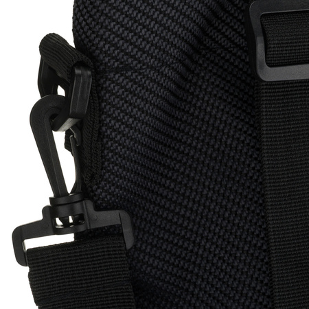 Schwarze Damen-Handtasche aus Polyester mit Außentasche - Rovicky