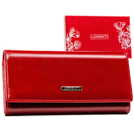 Elegante Damen Geldbörse aus Leder mit Druckknopf – Lorenti