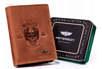 Herren Geldbörse ohne Verschluss aus Nubukleder – Peterson