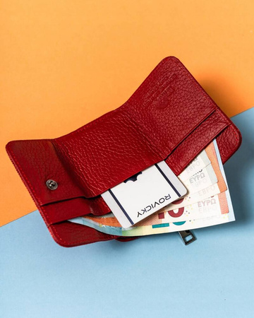 Kompakte Damen Geldbörse aus glänzendem Leder – Lorenti