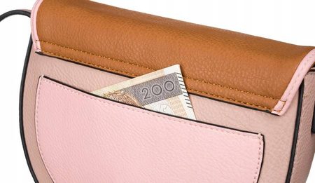 Halbrunde Umhängetasche mit Klappe – LuluCastagnette