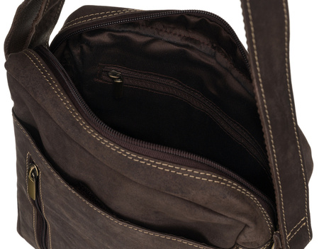 Herren Umhängetasche aus Leder mit Taschen – Always Wild