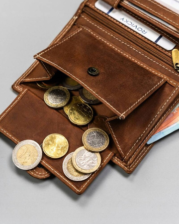 Große Herren Geldbörse aus Echtleder in Hochformat – Always Wild