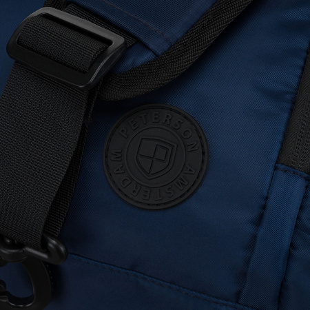 Schwarz-marineblaue, sportliche Reisetasche zum Umhängen mit abnehmbarem Gürtel – Peterson