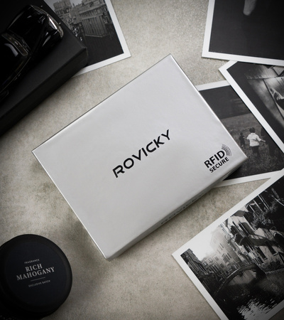 Herren Geldbörse aus Leder für Karten mit RFID Protect – Rovicky