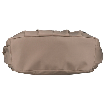 Dunkelbeige Damen-Handtasche aus Polyester mit Reißverschluss - Peterson