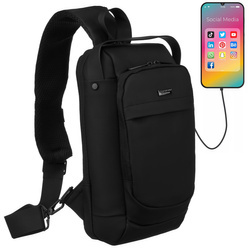 Robuster Schulterrucksack mit USB-Port – Peterson