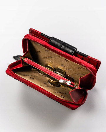 Damen Geldbörse aus Leder mit Druckknopf – Peterson