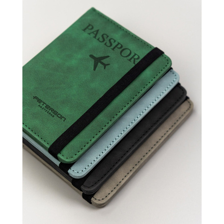 Graues Reisepassetui aus Öko-Leder – Peterson