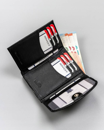 Geschenkset: Damen Geldbörse aus Leder und Schlüsselanhänger – Rovicky