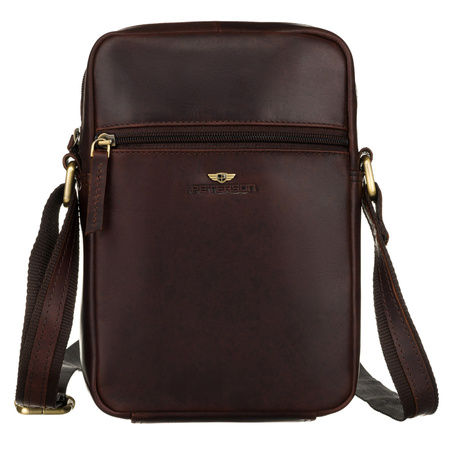 Crossbody Herren Tasche aus glattem Echtleder – Peterson