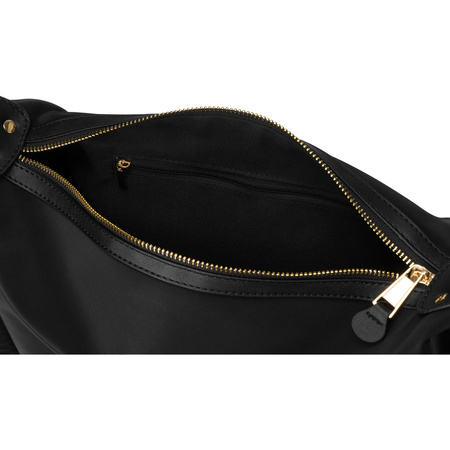 Schwarze, einteilige Umhängetasche mit verstellbarem Gurt – Peterson