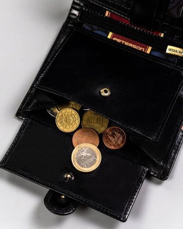 Klassische Herren Geldbörse aus Leder mit Druckknopf – Peterson