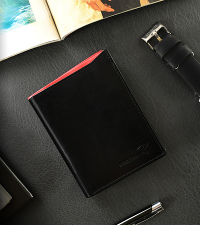 Klappbare Herren Geldbörse aus glänzendem Echtleder – Ronaldo