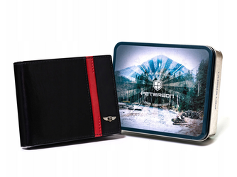 Große, horizontale Herren Geldbörse aus Echtleder – Peterson